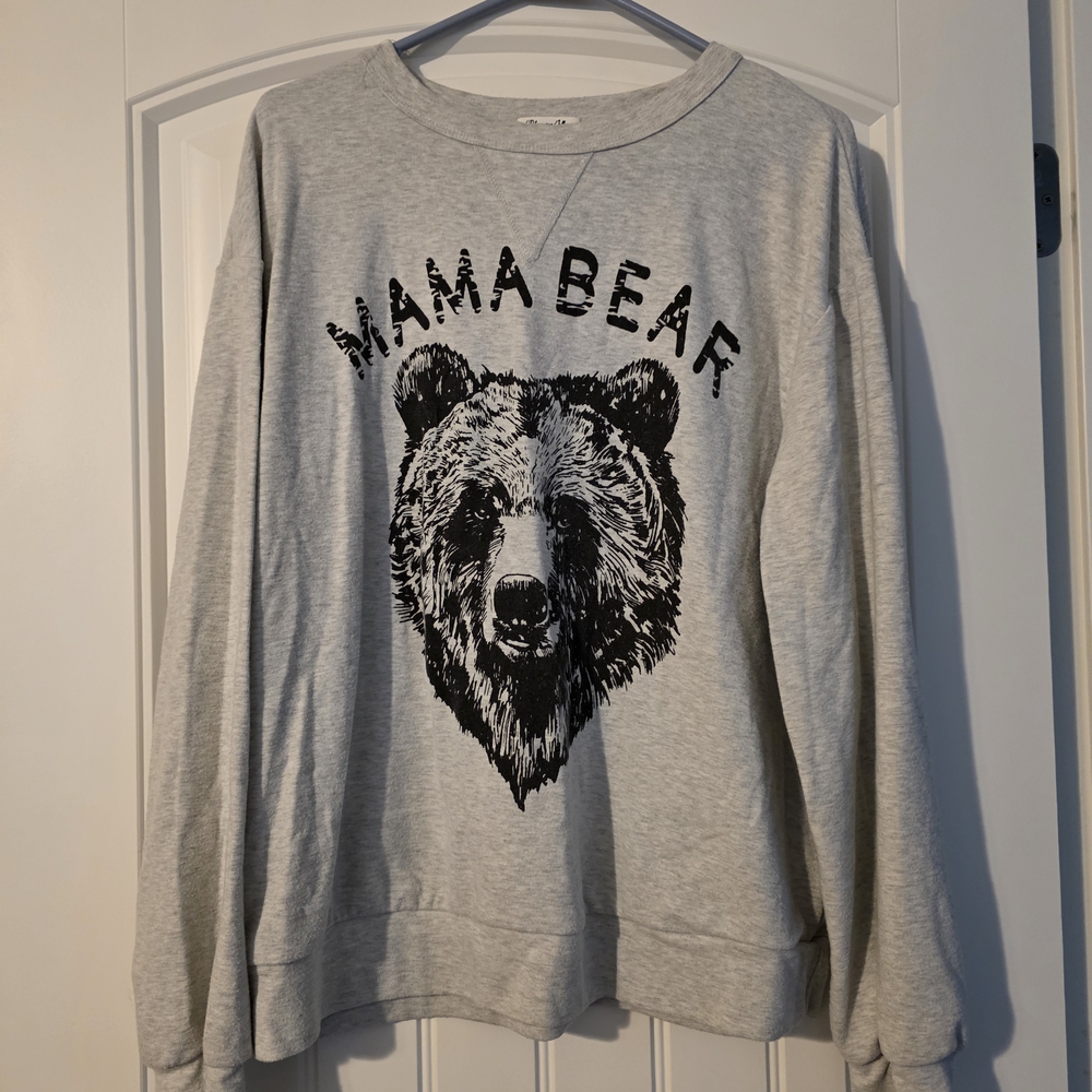 Gray Mama Bear Sweatshirt